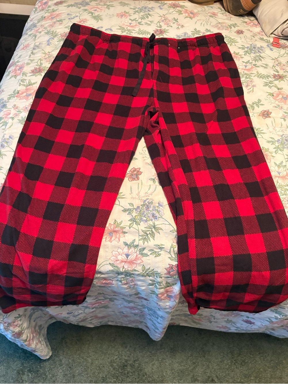 St. John's Bay Red and Black Buffalo Plaid Men’s Pajama Pants
